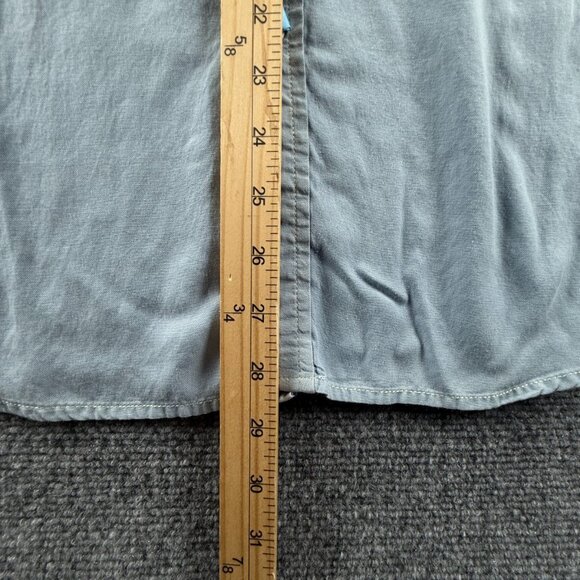 Tommy Bahama Medium Beach Tencel Cotton Hawaiian Blue Long Sleeve Button Up Men - Picture 4 of 16